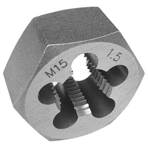 M15x1.5 Metric Hex Rethreading Die Alloy Steel Right Hand Die for Thread Repair and Maintenance - size: M15x1.5
