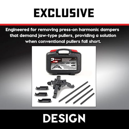 Powerbuilt Harmonic Balancer Puller Set, Adjustable 3 jaw press on Crank Balancer Puller works with most late model cars and trucks in engine compartments without radiator removal - 647774 - style: 9 Piece