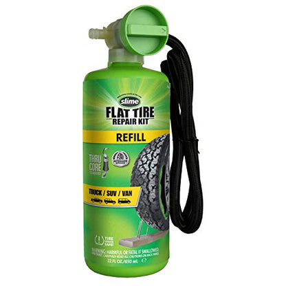 Slime 10189 Sealant Replacement Cartridge Only for The Truck Flat Tire Repair Kit, 22oz - style: Truck Refill
