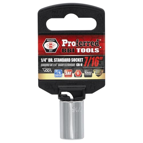 S15014 1/4" Drive SAE Socket, 7/16" Standard 6 Point - size: 7/16 INCH, style: STANDARD