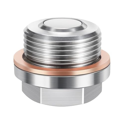 M22x1.5 Stainless Steel Magnetic Engine Oil Drain Plug Fit for John Deere Gator, KTM Duke Adventure Supermoto, Ducati, Rolls-Royce, Replace M806544, 6004178 - size: M22 x 1.5