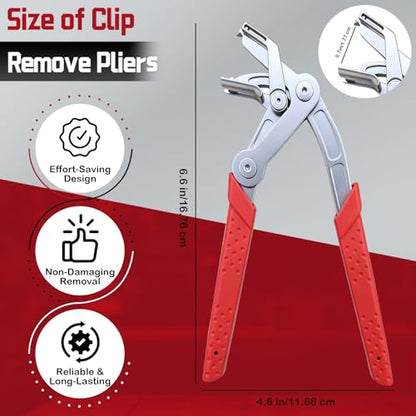 Car Clip Pliers, Panel Clip Removal Tool, Auto Clip Removal Pliers for Automotive Plastic Fasteners, Push Pin & Door Trim, Damage-Free Disassembly