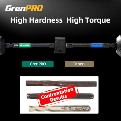 GRENPRO Torx Bit Set 14pc, Impact Driver Bit Set Magnetic Screwdriver Security Torque, 1/4 t20 t25 t30 Tamper Proof Torx Bit Set, 3" Long (t7-t40) Star Screwdriver Bits Sets - size: T7-T40(3"*14pcs)