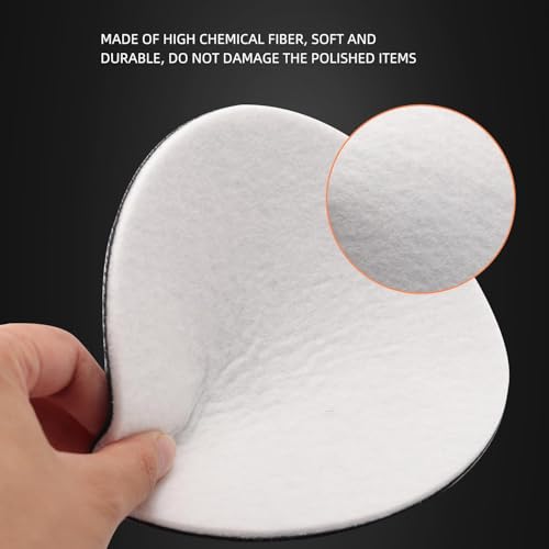 SPTA 5 Pcs 6''(150mm) Car Glass Polishing Discs Microfiber Polishing Buffing Pad, Glass Scratch Removal Kit for Correcting Damaged Windows, Removing Stubborn Waterspots - size: 6 Inch(150mm)