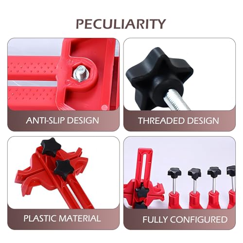 9 PCS Engine Twin Camshaft Timing Tool Kit, Compact Construction, Bumped Non-slip Timing Locking Camshaft Sprocket Clips, Portable Repair Kit, Universal Fit for Most Cars (Red)