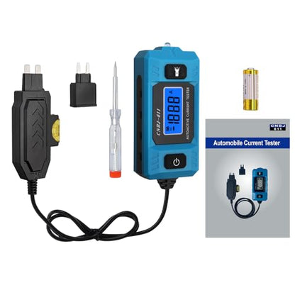 EYPINS 20A 48V Car Fuse Current Tester - High Precision Automotive Circuit Fault Probe Testers,Car Relay Fuse Blade Checker with Battery, DC Detect Pen,Backlit Display & Front Light