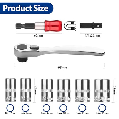 HPHOPE 39-Piece Screwdriver Bit and Ratchet Set – PH, PZ, Hex, SL, TT, Torx Bits – Accessories for Cordless Screwdrivers, Drills Drivers and Screwdrivers - size: 39 Pieces