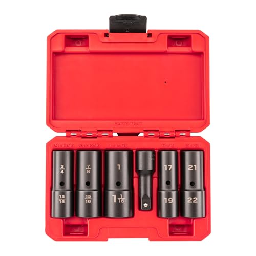 TEKTON 1/2 Inch Drive Impact Flip Socket Set | SIF92400 - size: 6-Piece