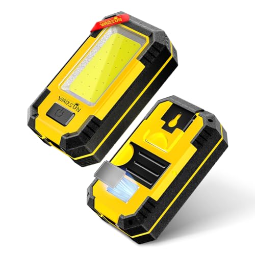 WARSUN Rechargeable Work Light LED Magnetic Mechanic Light Portable Worklight for Camping Car Repairing 1200 High Lumens Bright Mens/Dad Gifts Mechanic Light Tools Yellow - color: Yellow