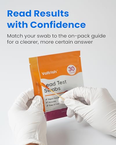 30 PCS Lead Test Kit for Dishes, Premium Water Activated At-Home Lead Testing Swabs, Fast & Accurate Detection for Dishes, Ceramics, Paint,Toys & Jewelry