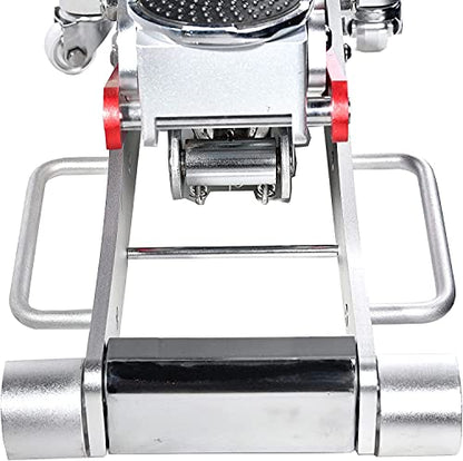 Power Zone 680065 Dual Pump Quick Lift 3 Ton Aluminum Hydraulic Racing Jack with 3 Ton Aluminum Jack Stands Combo Set,Silver,680065-A