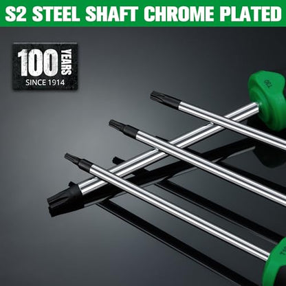 SK 5-Piece Star Screwdriver Set, Magnetic Screwdriver Set, S2 Steel, SureGrip Handle - style: Star