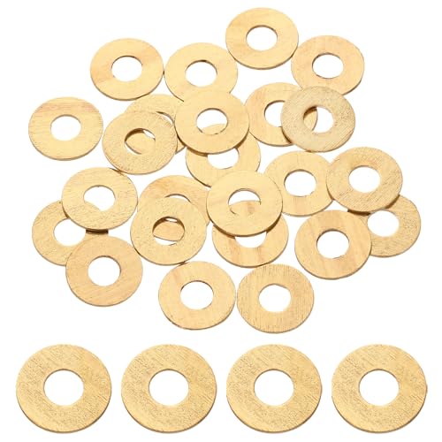 PATIKIL M6 Brass Flat Washer, 50 Pcs 6mm ID 16mm OD 1mm Thick Metric Washers Metal Sealing Gasket Ring for Screws Bolts Factories Home Outdoor Projects - size: M6 x 16 x 1mm