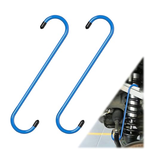 BFXM 2PCS Brake Caliper Hanger Caliper Hangers Hooks with Rubber Tips | Durable Steel, Rust-Proof Automotive Tools for Braking, Axle, Suspension, Herramientas para Extensión de Frenos - color: Blue-2PCS