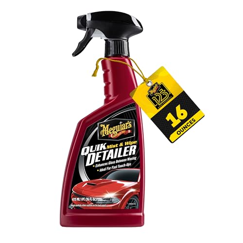 Meguiar's Quik Detailer Mist & Wipe - Easy to Use Car Spray Detailer Lifts Light Dust, Fingerprints, Smudges, and Fresh Contaminants - Perfect to Enhance Shine and Protection Between Washes, 16 Oz - size: 16 Fl Oz (Pack of 1)