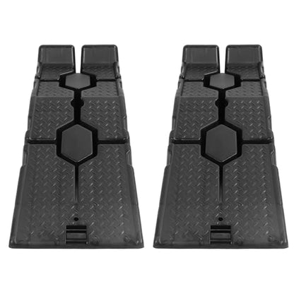 Alomejor Car Ramp PP Automotive Leveling Ramp 6000 Lbs per Pair Anti Slip Grooves Drainage Design 6.7 in Lift for Home Garage Shop Low Profile and Sports Cars