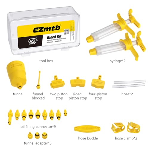 Mountain Bike Brake Bleed Kit, Bicycle Hydraulic Brake Bleed Kit for Shimano & MAGURA & SRAM Series, Bicycle Brakes Service Bleed Set, Bike Hydraulic Brake Bleed Kit