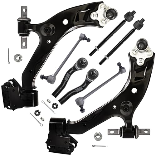 Detroit Axle - 8pc Front End Control Arms Kit for 2015-2016 Honda CR-V, 2 Lower Control Arms w/Ball Joint 4 Tie Rods 2 Stabilizer Sway Bars Replacement - size: 8CS48231/8PC