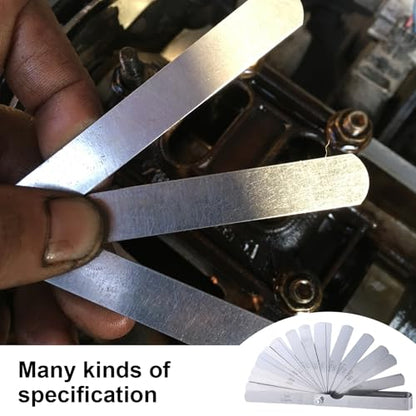 32 Pieces Feeler Gauges 0.001-0.04" (0.03-1.00mm) Tapered Feeler Gauge Set Stainless Steel Thickness Gauges