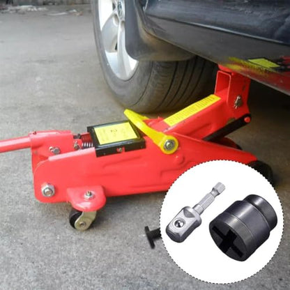 Universal Jack Socket Adapter for Hand Drill,Heavy-Duty Socket Converter for Scissor Car Jack,Professional Hex Socket Extension,Easy Tire Change Tool,with a 1/2 in Socket Adapter Bit