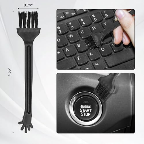 THINKWORK Car Interior Detailing Kit, Microfiber Duster with Cleaning Gel | Scratch-Free, Soft Brush, Complete 6Pcs Set, Deep Crevice , Car & Home Use, Ideal Gift