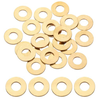 PATIKIL M8 Brass Flat Washer, 50 Pcs 8mm ID 18mm OD 1.5mm Thick Metric Washers Metal Sealing Gasket Ring for Screws Bolts Factories Home Outdoor Projects - size: M8 x 18 x 1.5mm