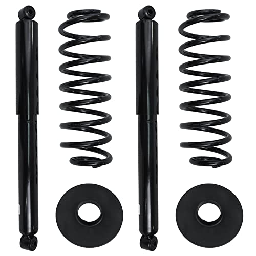Detroit Axle - 4WD Struts for 1997-2002 Ford Expedition Lincoln Navigator, Complete 4 Struts with Coil Spring Front Rear 1998 1999 2000 2001 Replacement Ready Strut Shock Assembly - size: 10336-4A/PAIR