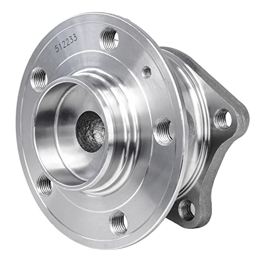 Detroit Axle - Pair Rear Wheel Bearing and Hubs Assembly for Volvo S60 2001-2009, S80 1999-2006, S70 2001-2007, FWD Only, 512233 - style: 512233 x2/Pair