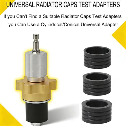 Radiator Pressure Tester Kit, Coolant Pressure Tester and Vacuum Refill Kit for Automotive Cooling System Water Tank Leakage Detection (Universal Fit 34PCS)
