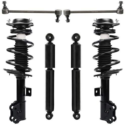 Detroit Axle - 6pc Front Struts Shocks Kit for 2011-2016 Hyundai Elantra | 2012 2013 2014 2015 Struts with Coil Spring Assembly Sway Bar End Links Rear Shock Absorbers Replacement Suspension - size: 6AQS47408/ strut shock sway kit