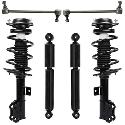 Detroit Axle - 6pc Front Struts Shocks Kit for 2011-2016 Hyundai Elantra | 2012 2013 2014 2015 Struts with Coil Spring Assembly Sway Bar End Links Rear Shock Absorbers Replacement Suspension - size: 6AQS47408/ strut shock sway kit