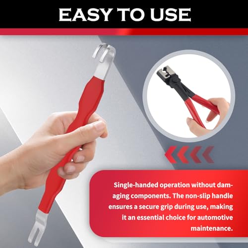 2PCS Electrical Disconnect Pliers for Cars,Heavy Duty Auto Electrical Connector Removal Tool Hose Clamp Pliers,Non-Slip Dual-Head Electricals Connector Separator Tool