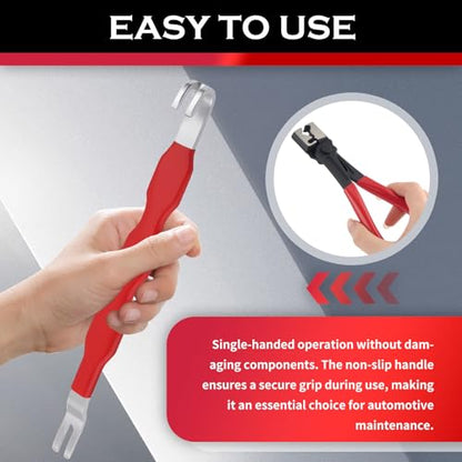 2PCS Electrical Disconnect Pliers for Cars,Heavy Duty Auto Electrical Connector Removal Tool Hose Clamp Pliers,Non-Slip Dual-Head Electricals Connector Separator Tool