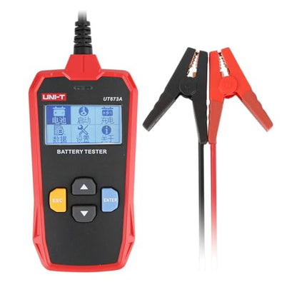 UNI-T UT673A Battery Tester 12V Car Battery Tester,40-2000 CCA Automotive Battery Load Tester,Capacities from 30Ah to 250Ah for Truck Boat Marine SUV ATV Auto Cranking and Charging System Tester - size: UT673A