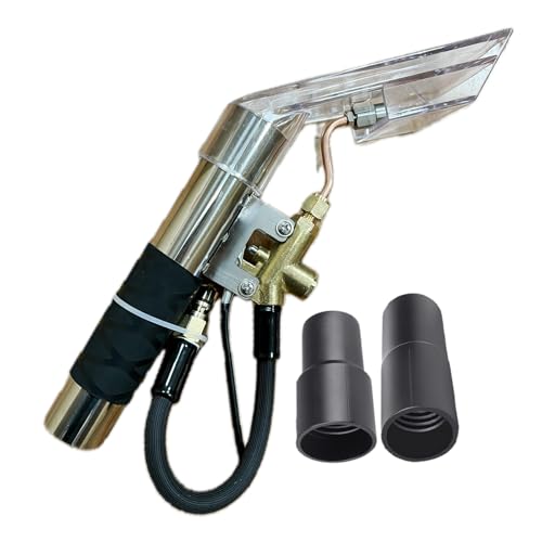 Carpet Cleaning Extractor with Clear Head for ShopVac & Most Portable Carpet Attachment, Upholstery and Auto Detailing Tool Hand Wand, Extractor Vacuum Hose Kit