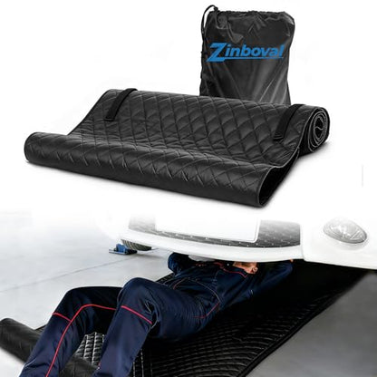 Magic Rolling Creeper Mat 58''x28'' Portable Under Car Repair Mat Folding Repairing Mechanic Pad Automotive Garage Creeper Mats for Car, SUV & Pickup Truck-Black - color: black