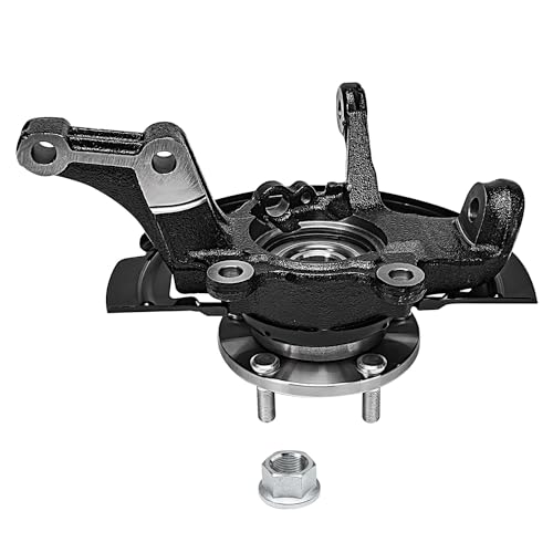 Detroit Axle - Front 4pc Steering Knuckles Kit for 2002-2006 Nissan Altima 2004-2008 Maxima, 2 Steering Knuckles & Wheel Bearing Hubs 2 Outer Tie Rods Replacement - size: 4SU48742/Kit