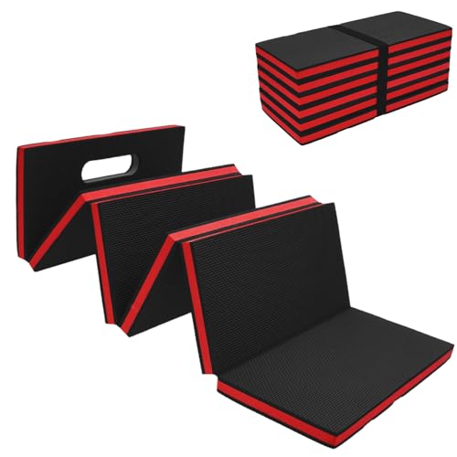 1.1" Thickened Foldable Mechanic Kneeling Pad, Mechanic Mat for Working Under Car, EVA Waterproof Floor Mat with Handle for Garage, Gardening, Gym, Camping, Creeper, Knees Protection