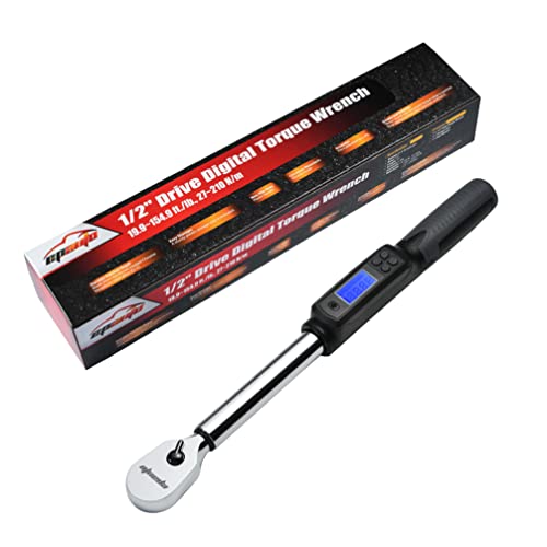 EPAuto 1/2-Inch Digital Torque Wrench, 19.9-154.8 lb-ft, Rotatable Display, Accurate, Easy to Use
