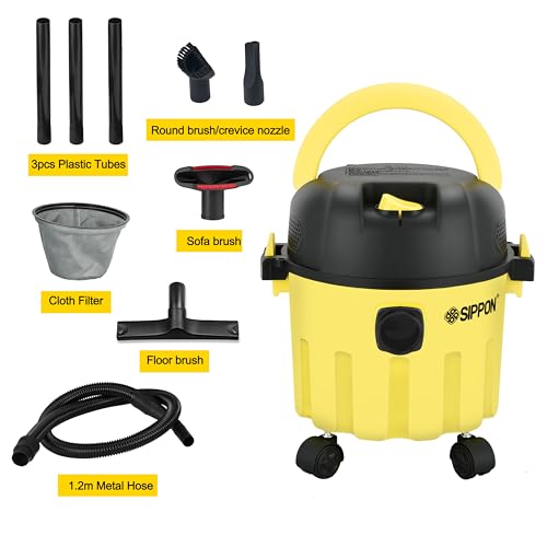 Wet-Dry Vacuum, 3-in-1 Portable Shop Vacuum Cleaner with 2 Peak HP Power Suction, Lightweight Wet Dry Vacuum with Blower & Wall Mount Design for Car, Pet Hair, Hard Floor - size: 1000W--4.5M