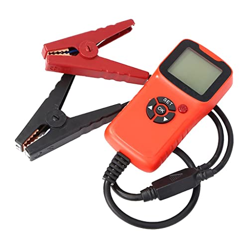Accurate Digital 12V Car Battery Analyzer - Test Battery Life, CCA, Voltage - Wide Compatibility - LED Screen & Beep Reminder - Automotive Battery Diagnostic Tool