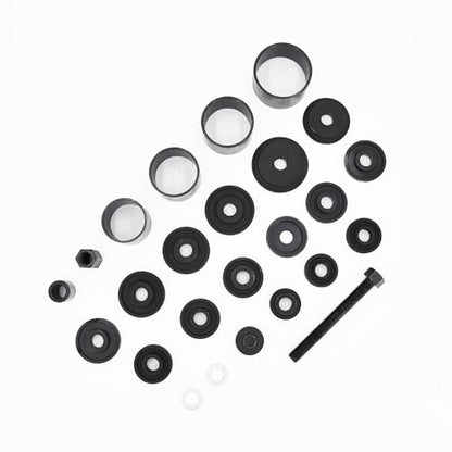 23pc Wheel Bearing Press Kit for Front Wheel Drive Bearing Removal & Installation, Wheel Bearing Puller Tool Set with Sliding Screws Universal Bushings Sleeves Storage Case