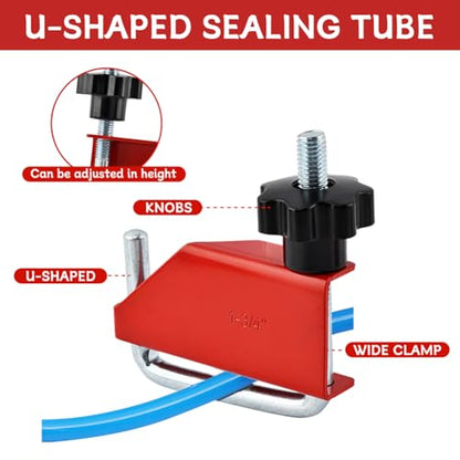 4Pcs Hose Pinch Off Pliers, Hose Clamp Pliers for Flexible Fuel Line Coolant Radiator Brake Hoses Without Damaging The Line(Color:Red)