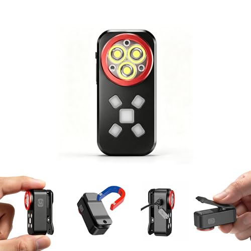 Yzoni R3 EDC Flashlight Rechargeable, Pocket Clip On Flashlight, Mini Magnetic Flashlight with 800LM Spotlight & 600LM Floodlight, USB-C Small Flashlight for Inspection, Repair, Camping & Emergency