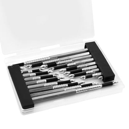 PH2 Magnetic Screwdriver Bit Set, 18 Pack Impact Rated Alloy Steel Non Slip Bits, 1/4 Inch Hex Shank, Strong Magnet Tip, 9 Lengths 25-150 mm (2 Each)