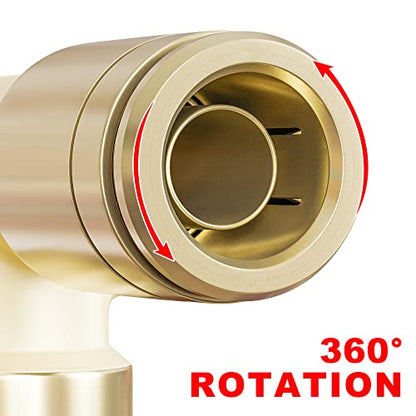 Hromee Push to Connect Union Tee Fittings, 1/4 Inch OD Tube Adapter for Air Spring Suspension Line Service Kit - size: Tee Fittings