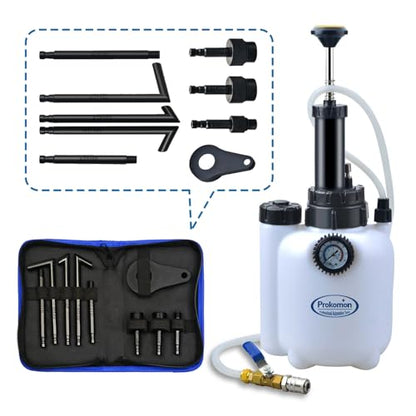 3 Liters Transmission Fluid Pump Oil Filling Filler System Fluid Transfer Pump Tool with 8 ATF Adapters - color: black