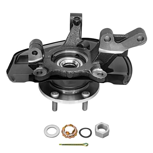 Detroit Axle - Front Steering Knuckles & Wheel Hub Bearings Outer Tie Rod Ends Replacement for Jeep Patriot Compass Dodge Caliber - 4pc Set - size: 4SU48611/Kit