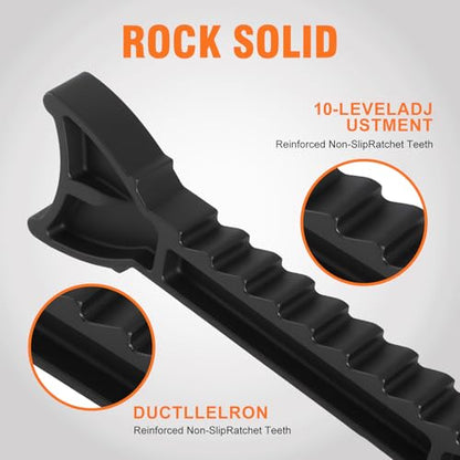 Heavy Duty Steel Jack Stand 3 Ton (6600 lb) with Double Locking and Large Foot Base, 11.44” to 16.75”Adjustable Height,Lifting for SUV, Truck,Black, 2 Pack (6 Ton) - size: 6 Ton