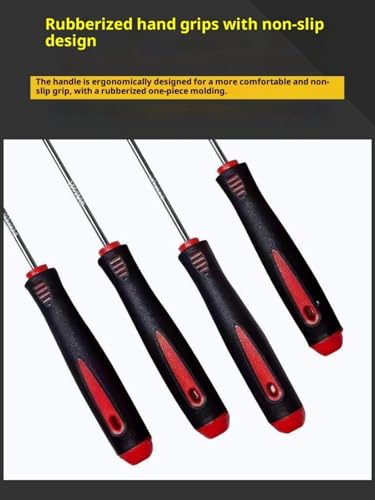 4 Pcs Automotive Pick Tool Set for Car Auto Oil Seal, Precision Steel Removal Kit with Ergonomic Non-Slip Grips for Car Engine, Transmission Seal, Gasket, O-Ring Repair, Maintenance - color: Long